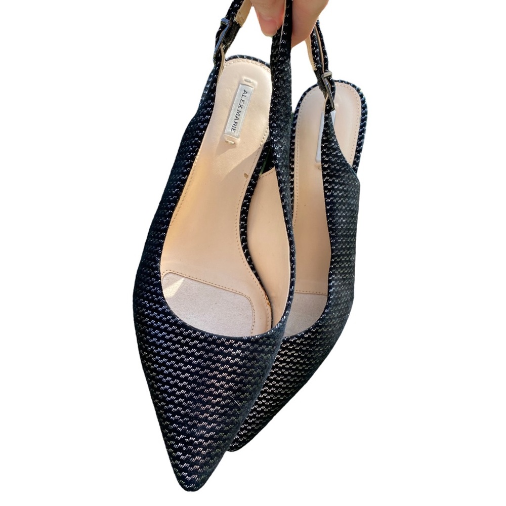 Alex Marie Heels Slingback Kitten Pumps Pointed Toe